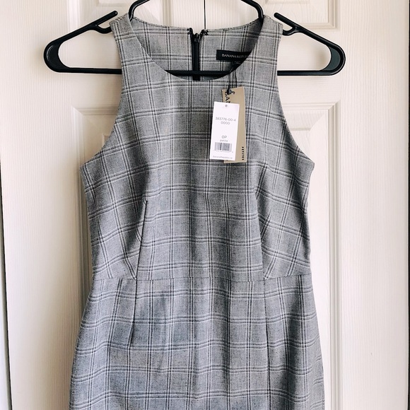 Banana Republic Plaid Bi-Stretch Sheath Dress NEW - Picture 9 of 11